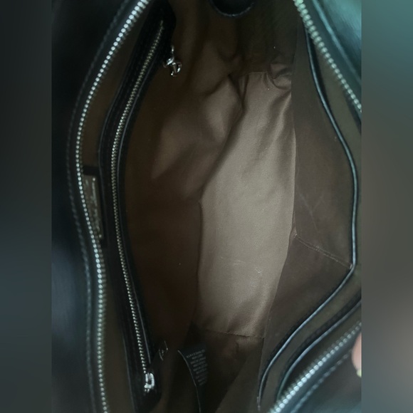 Sold LAUREN RALPH LAUREN TOTE SHOULDER BAG SAFFIANO LEATHER BLACK COLOR - Picture 6 of 13